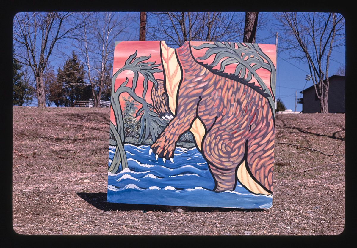 <em>Photo opportunity, Dinosaur World</em>, Arkansas, 1994.