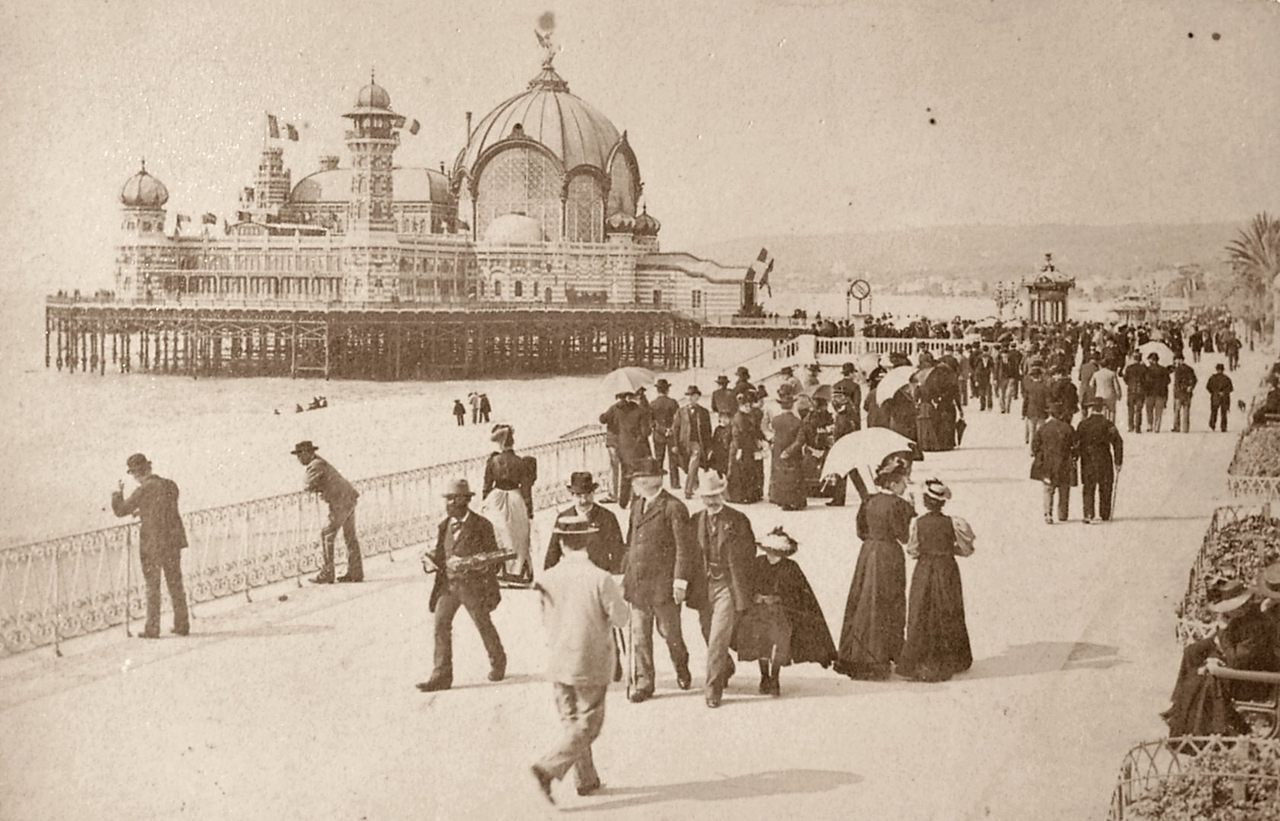The French Riviera has been synonymous with glitz and glamour for well over a century, including in 1880, when this image of its famed promenade was taken.