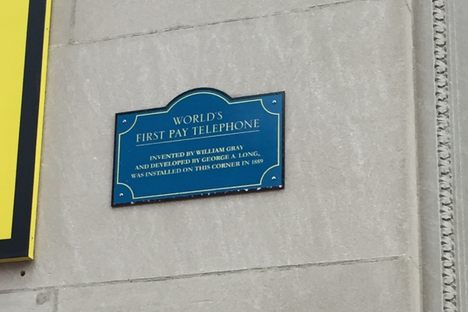 The commemorative plaque.