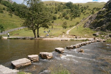 Dovedale stepping stones in 2012.