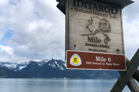 Iditarod Mile 0 Marker