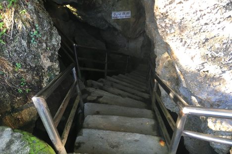 The path into the cave. 