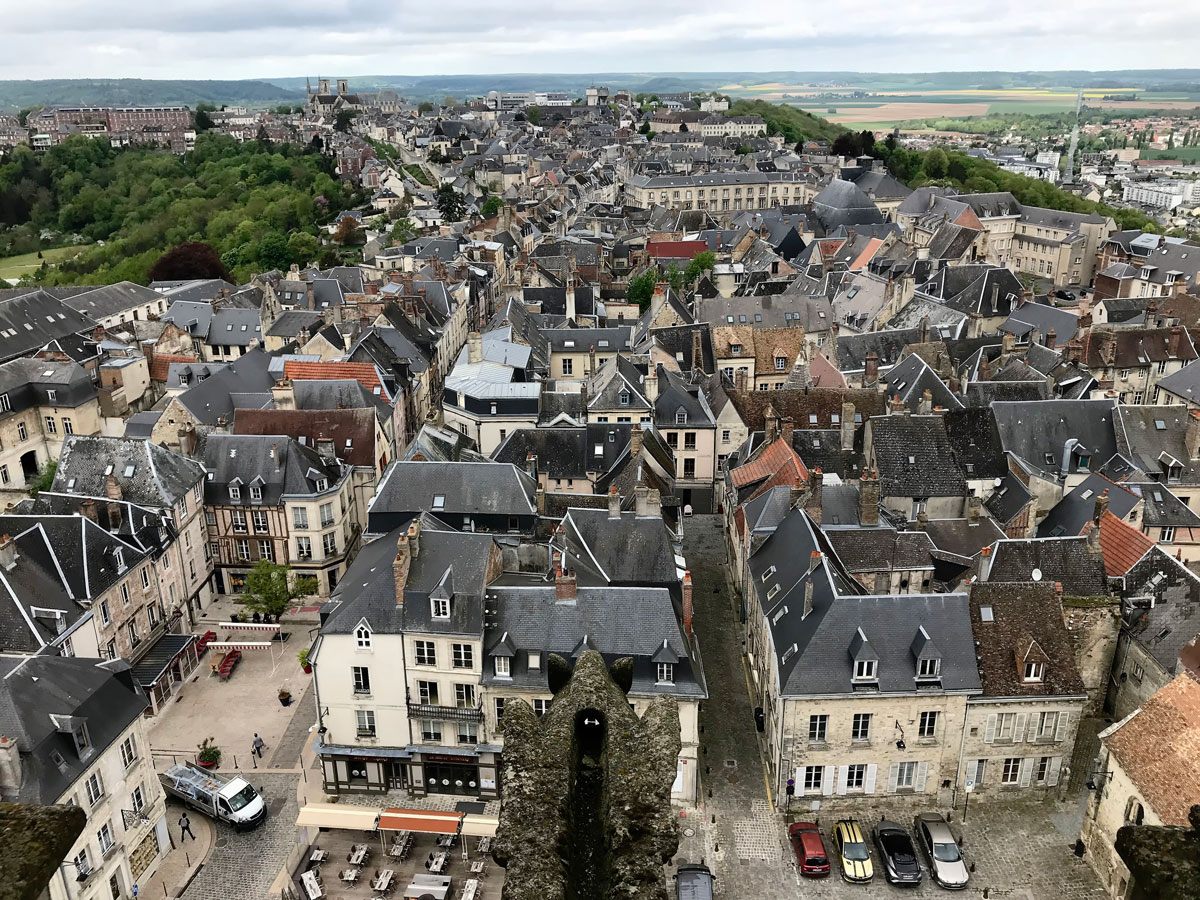 The medieval city of Laon in nearby Aisne, which was captured and occupied by German forces from 1914 to 1918.
