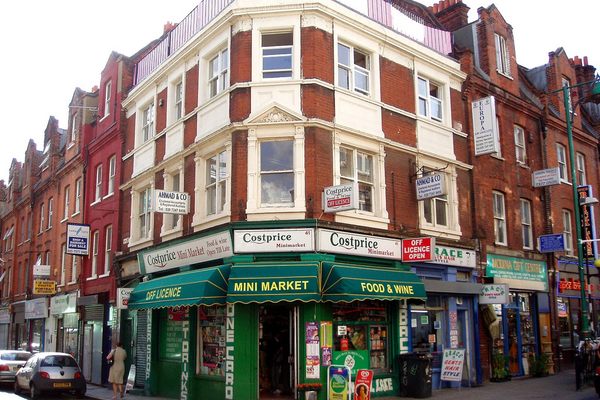 A convenience store—or corner store—in London. 