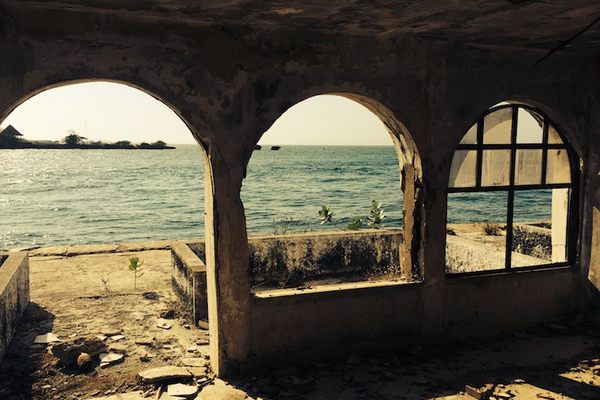 Looking out from the ruins of a cocaine kingpin’s vacation home.