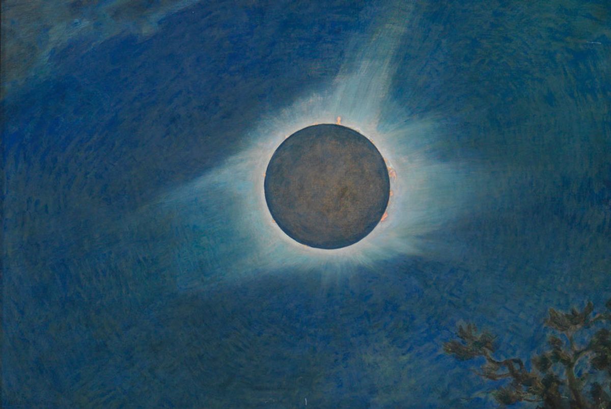 Scientists hired landscape artist Howard Russell Butler to paint eclipses in 1918.