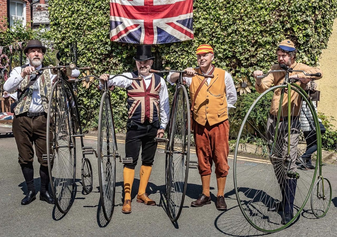 To ride these contraptions, riders need bravery, tights, and a vest.