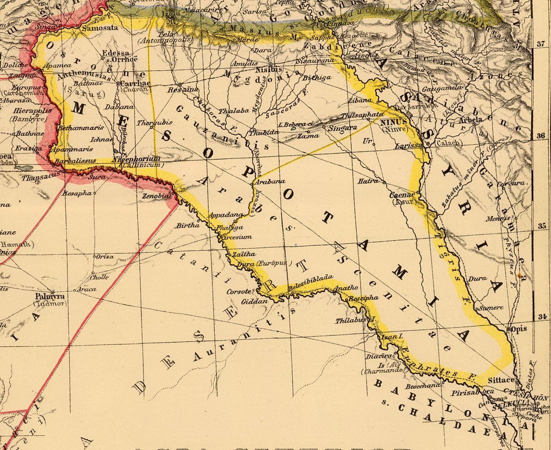 A 1903 map of Mesopotamia, one theoretical (and ancient) source of <em>shaku maku</em>