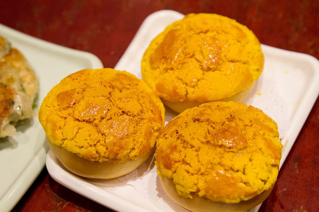 Crispy golden pineapple buns live up to their namesake.