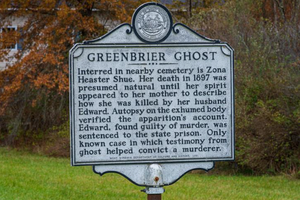 Visit the site where Zona Heaster Shue, known as the Greenbrier Ghost, is buried.