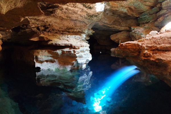 The blue pool. 