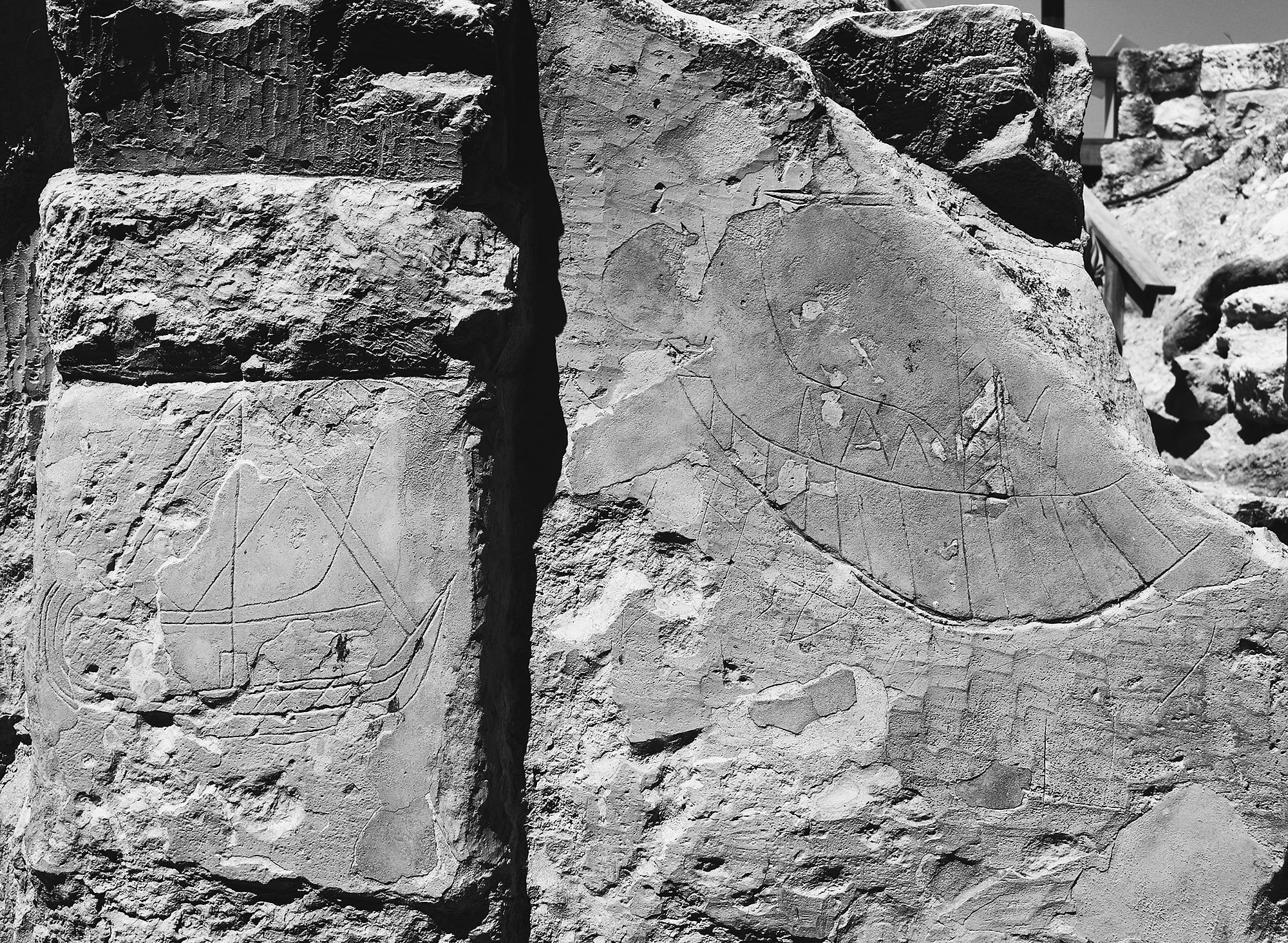Ship graffiti from Mugharet el-Jehennem in Beit Shearim, Israel.