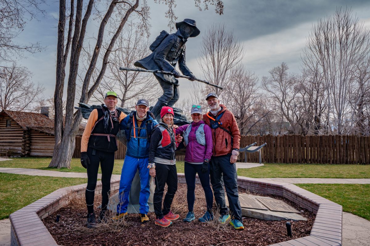 The team trekked 100 miles over five days, which Thompson did a few times each month.