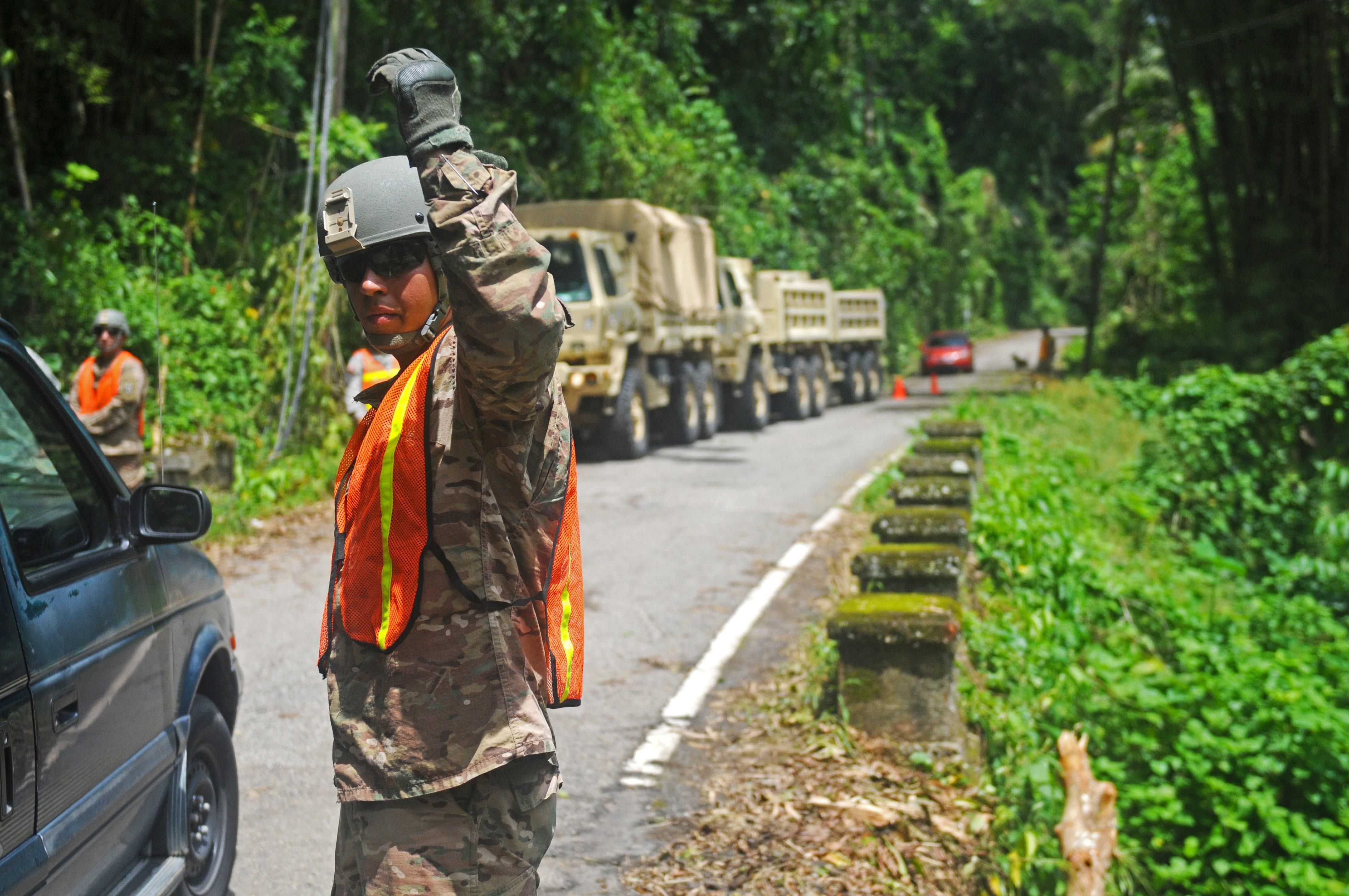 The National Guard in Puerto Rico.