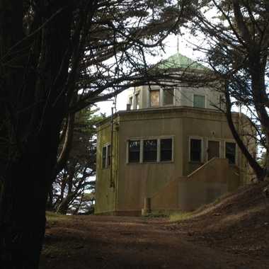 The Point Lobos Marine Exchange Lookout Station seen from the access road