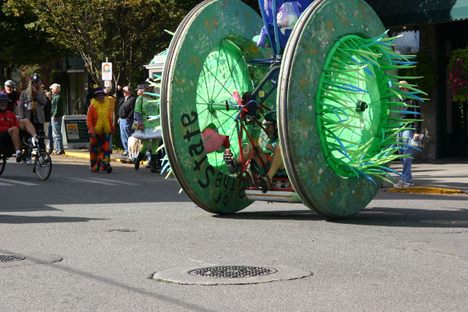 Racers create human-powered vehicles to compete in the annual race.