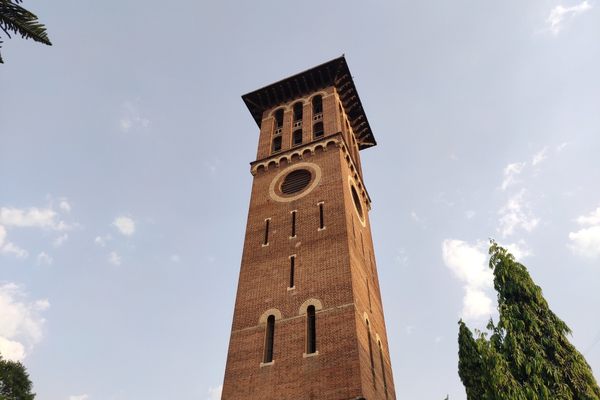 Bell tower at Church of the Holy Name