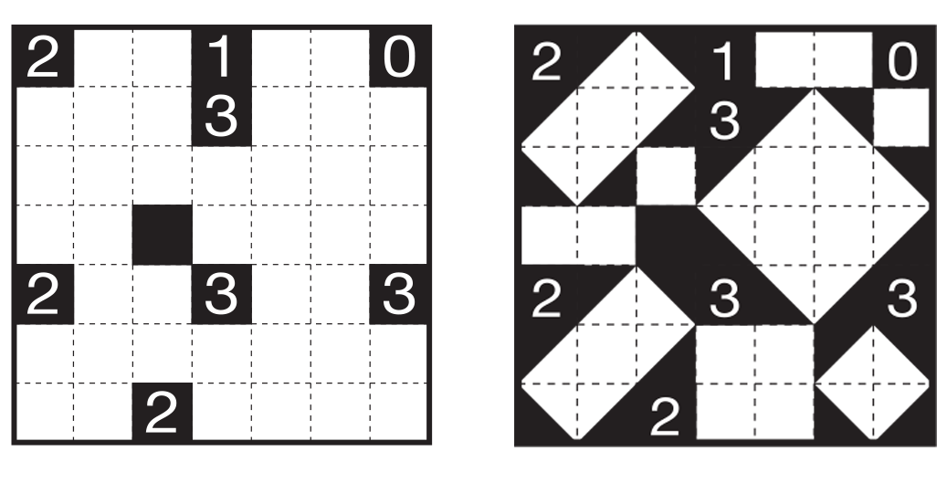 Example puzzle and solution