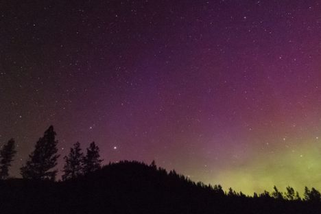 Another angle of a STEVE's mauve glow.