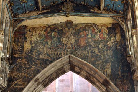 The Doom Painting, Holy Trinity Church, Coventry, England.