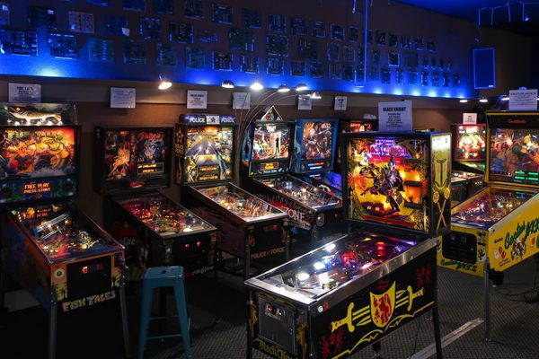 Play vintage pinball machines and video arcade games at the Appalachian Pinball Museum.