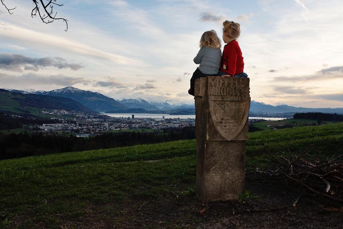A 16th-century monument that memorializes the bloodless battle overlooks the Milchsuppestein, or “milk-soup pasture.”