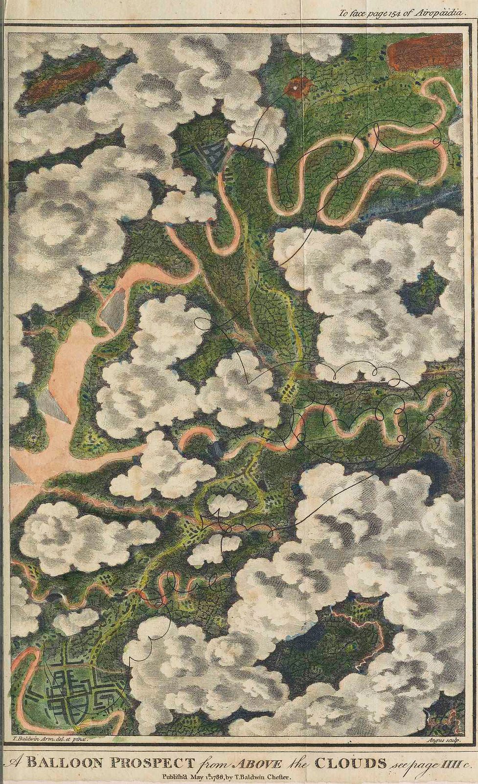 "A Balloon Prospect from Above the Clouds" from Thomas Baldwin's "Airopaidia."