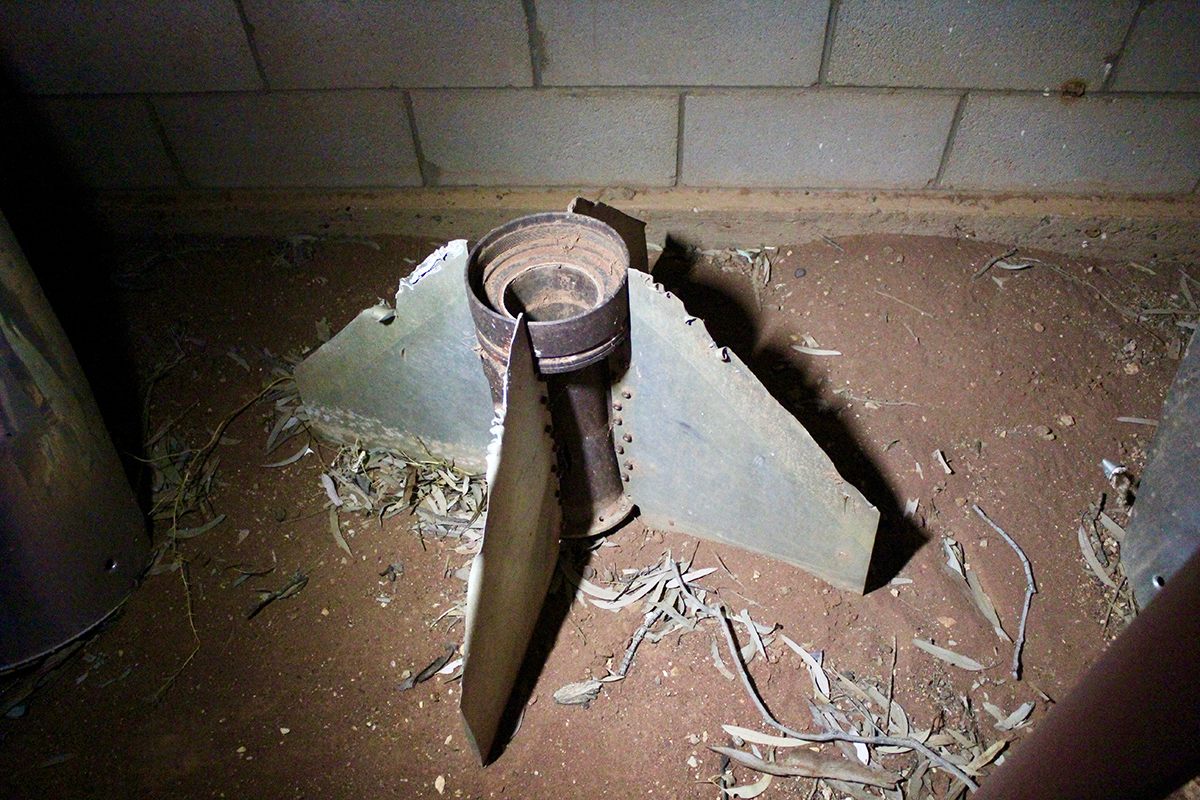 Pieces of rockets surround The Twins cattle station homestead.