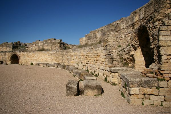 The walls of the amphitheater