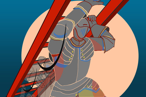 The metal-clad men of the Middle Ages would scale ladders, among other exercises, to stay fit.