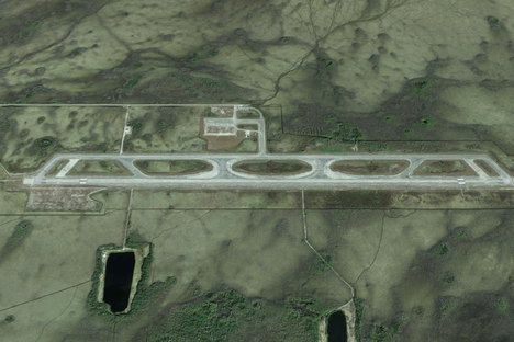 Satellite view of the airport.