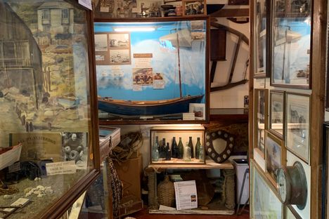 Model ships and nautical paraphernalia. 