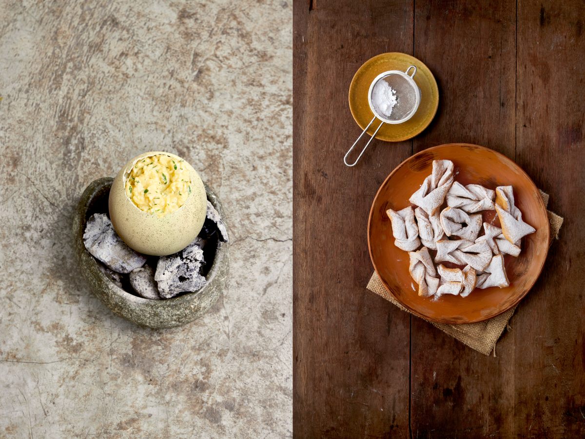 Rhea eggs are eaten in Argentina, Chile, and Paraguay, while <em>calzones rotos</em> (broken underwear) are a Chilean dessert.