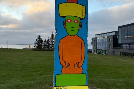 Piece of Berlin Wall In Iceland