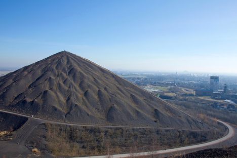 A towering slag heap in France.