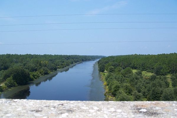 One of the two completed sections for the Barge Canal.