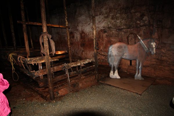 The stables, where 50 Clydesdales would be kept in the mine. 