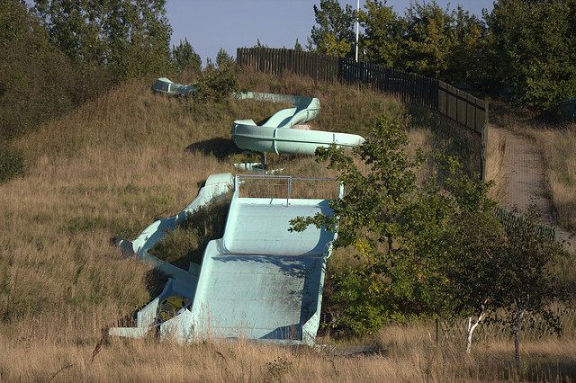 Abandoned water slide