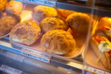 The pineapple buns here have an almost cotton candy-like interior and a crispy, sugary top.
