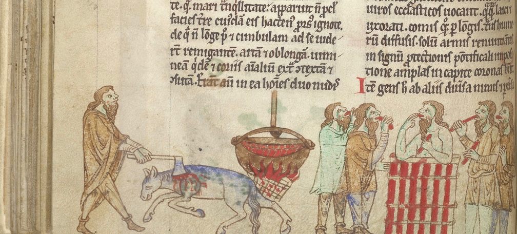 A (likely fictional) kingship ritual that calls for bathing in a stew of mare's meat.