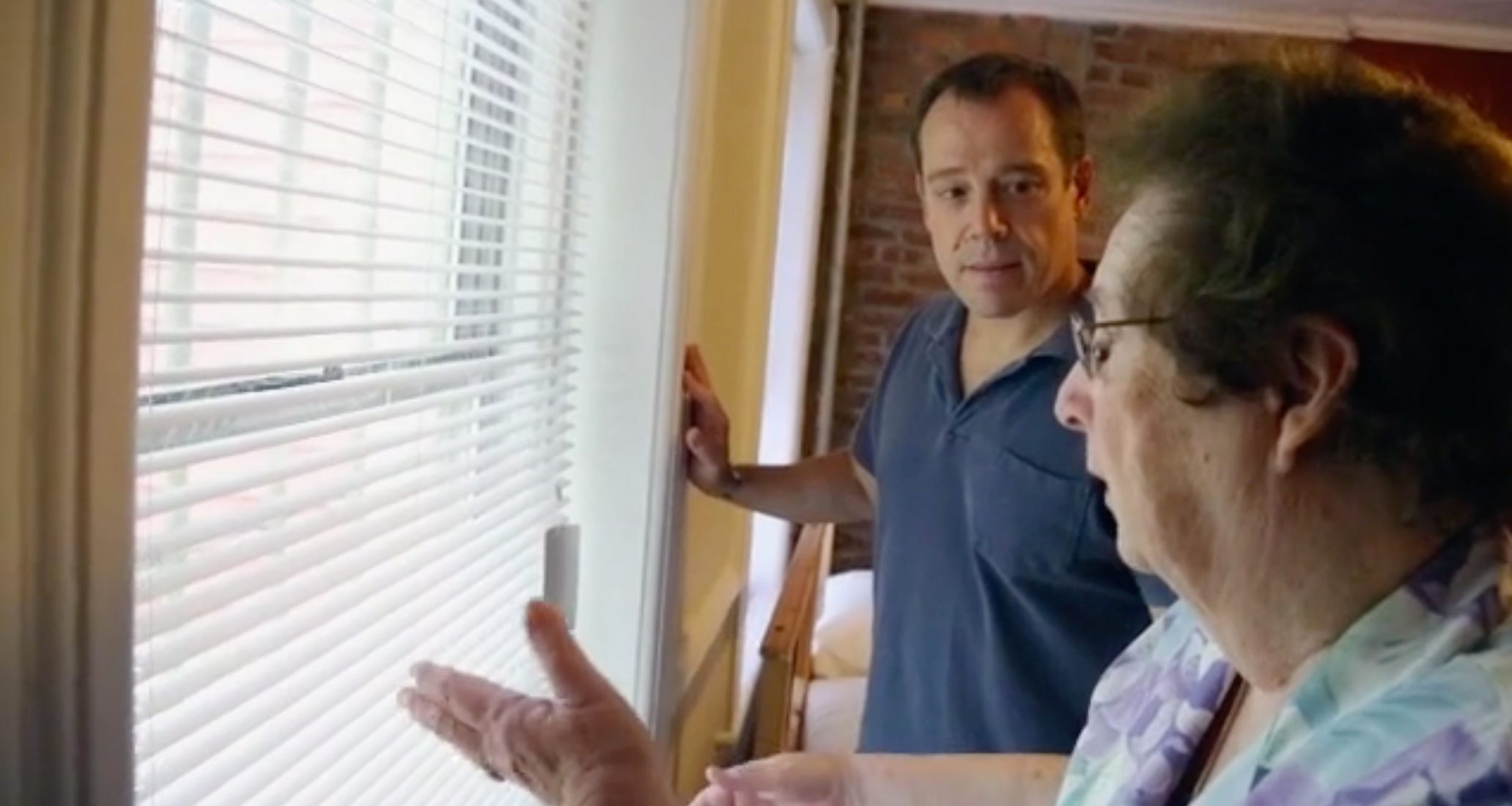 Brian Hartig and "Aunt Patsy", who grew up in his house in the 1930s and 40s.