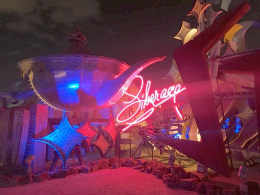 Neon Museum in Las Vegas – twilight at morningside