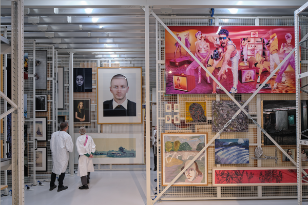 The depot has glass cases, open shelves, and sliding racks to display the 150,000-plus objects in the Museum Boijmans Van Beuningen's collection.