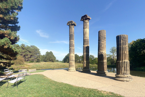 There are two full columns and two halves