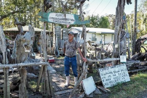 Adam Morales outside his museum