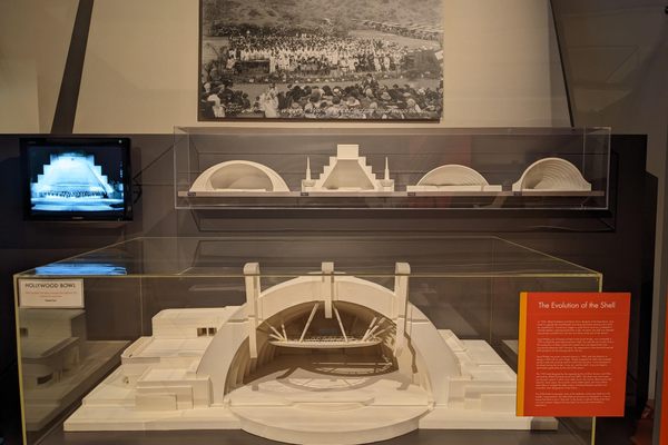 Blueprints and models show how the Bowl's stage looked over the decades