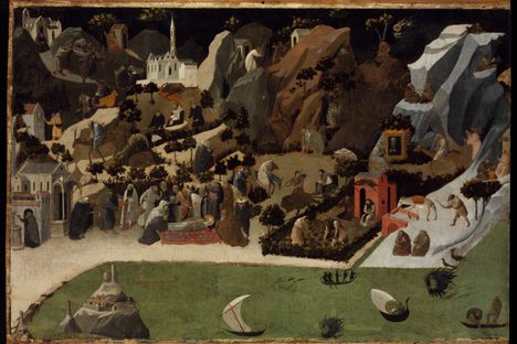 Scenes From the Lives of the Desert Fathers (Thebaid) by Fra Angelico, 1420.
