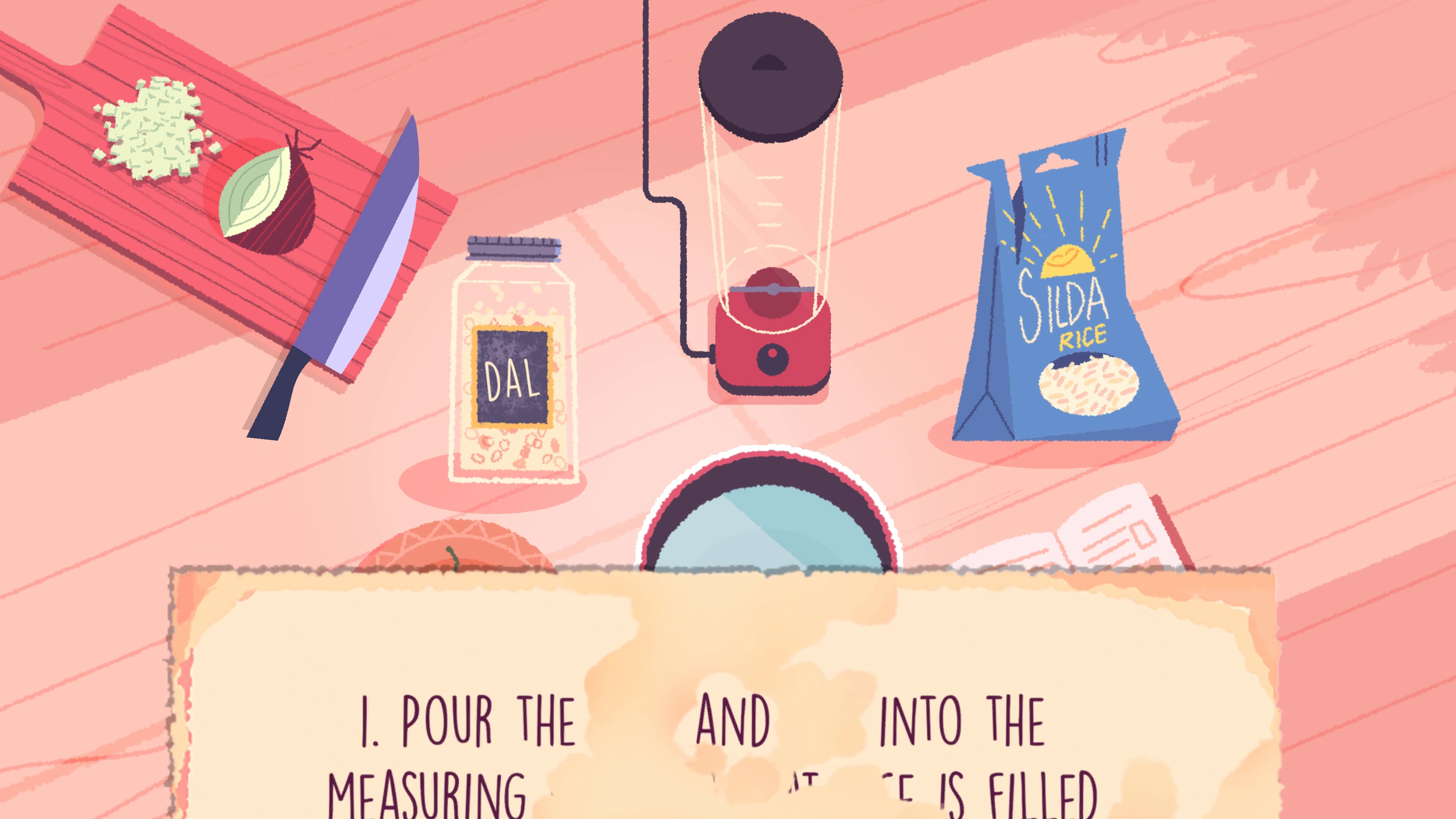 In <em>Venba,</em> players cook while reconstructing incomplete recipes.