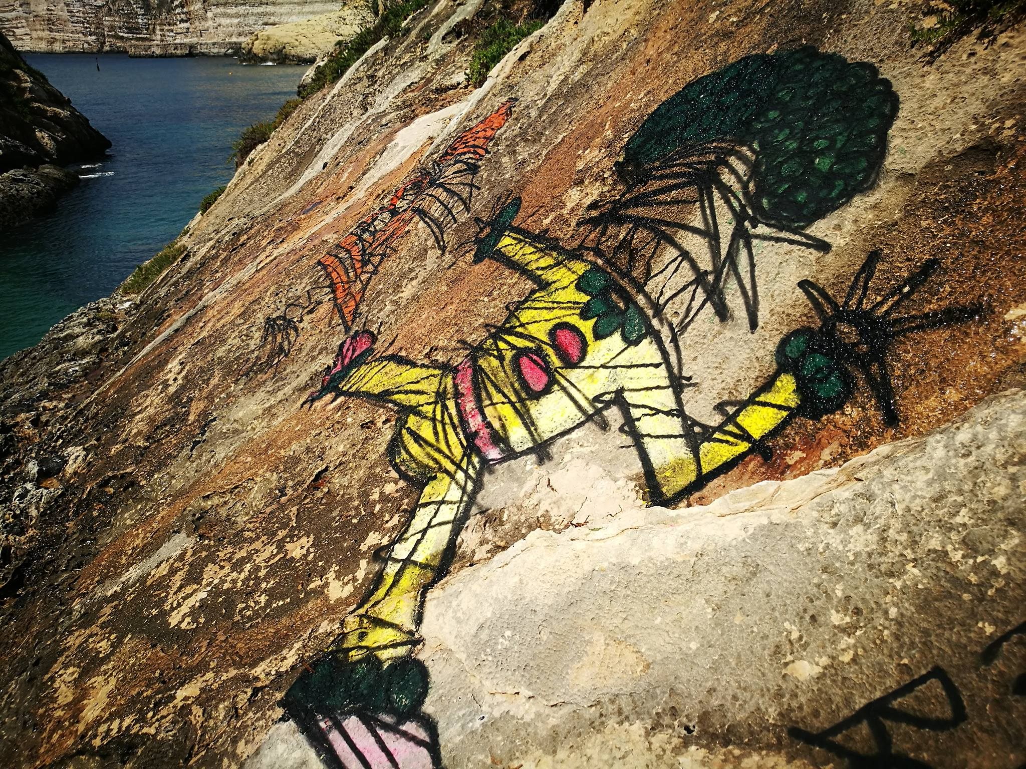 Authorities in Malta are on the hunt for the author of this "eco-vandalism" on the island of Gozo.