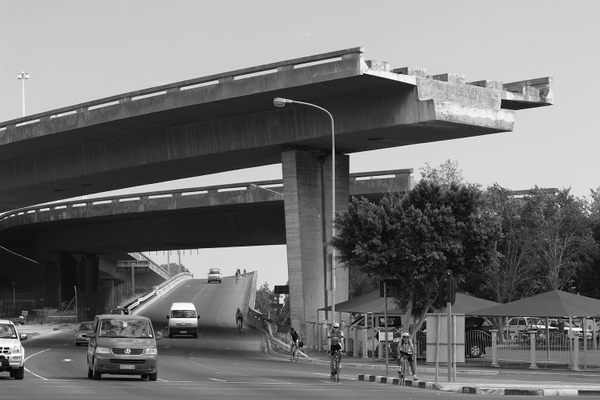 Cape Town's unfinished freeway bridge.